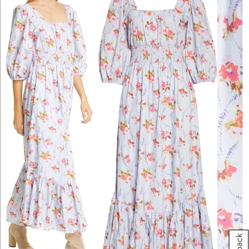NWT LoveShackFancy Minnia Lavender Moon Maxi Dress size Medium - Picture 5 of 12